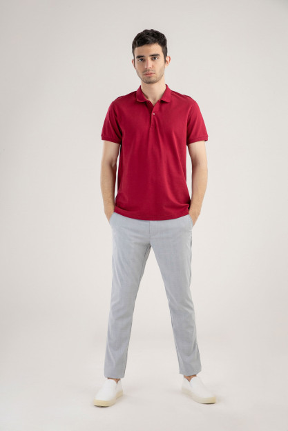 Polo qisqa qisma Terra Pro, erkaklar uchun, paxta Dark Red L SS21CA2N-17-13-9854