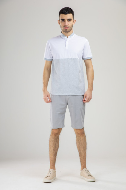 Polo qisqa qisma Terra Pro, erkaklar uchun, paxta Grey S SS21CA2N-17-40-9595