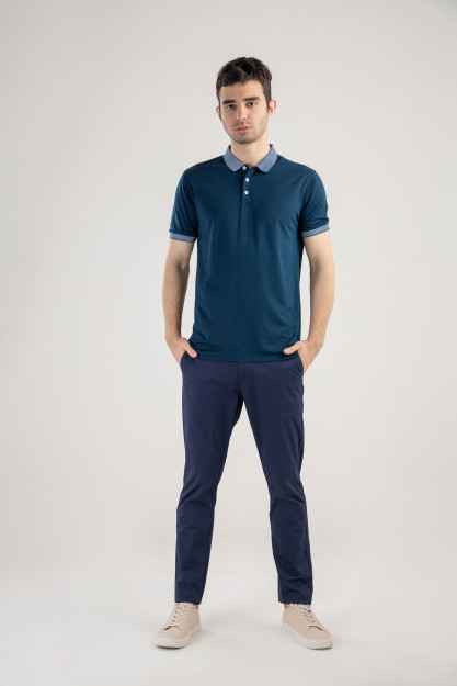 Polo qisqa qisma Terra Pro, erkaklar uchun, paxta Navy L SS21CA2N-17-10012