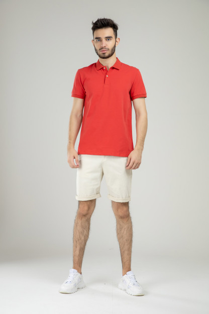 Polo qisqa qisma Terra Pro, erkaklar uchun, paxta qizil L SS21CA2N-17-10303