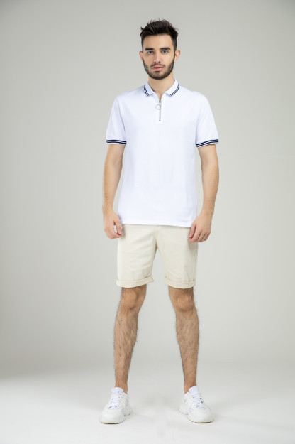 Polo qisqa qisma Terra Pro, erkaklar uchun, paxta oq S SS21CA2N-17-10174