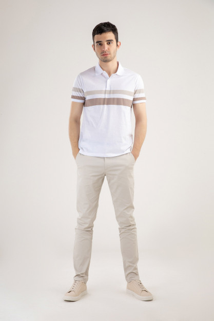 Polo qisqa qisma Terra Pro, erkaklar uchun, paxta oq XXL SS21CA2N-17-1-9607