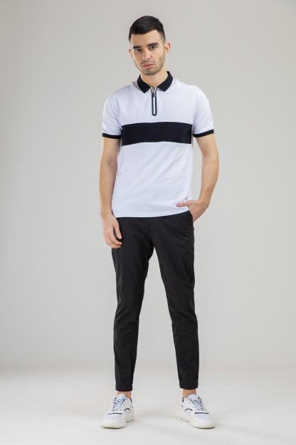 Polo qisqa qisma oq L SS21CA2N-17-1-9623