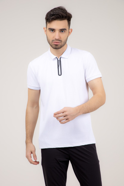 Polo qisqa qisma oq XL SS22CA2N-17-1-11056