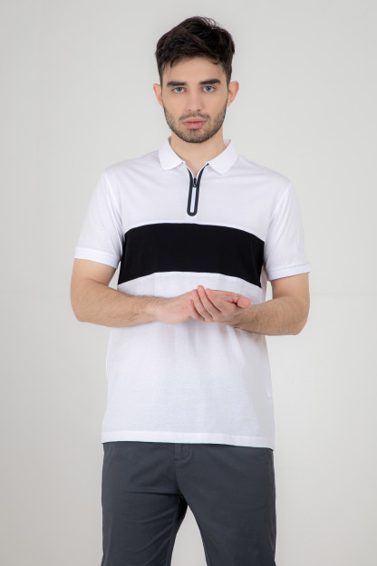 Polo qisqa qisma oq XXL SS22CA2N-17-1-10909