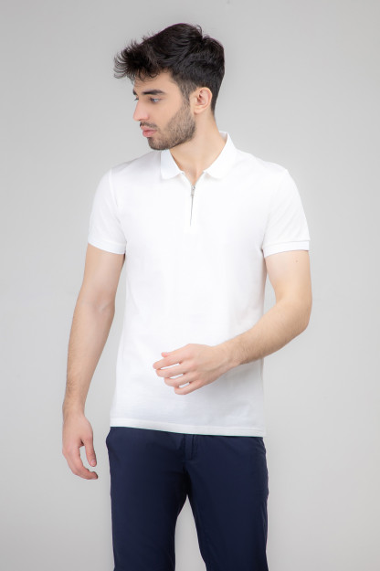 Polo qisqa qisma oq XXL SS22CA2N-17-1-11647