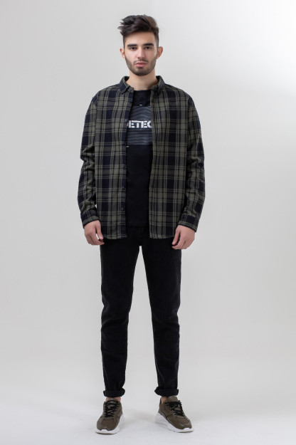 Ko'ylak uzoq qisma xaki XXL AW20CA2N-19-21-8751