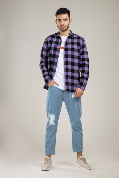 Ko'ylak uzoq qisma lilac XL SS21CA2N-19-10-9701