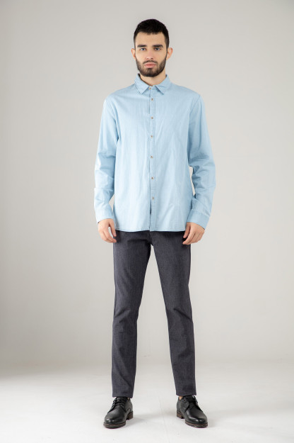 Рубашка Длинный Рукав Terra Pro, для мужчин, деним Blue S AW21DE2N-19-10557