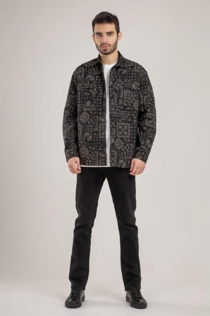 Ko'ylak uzoq qisma Terra Pro, erkaklar uchun, paxta qora XXL AW21CA2N-19-10344