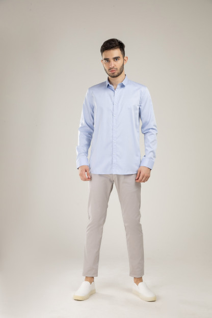 Рубашка Длинный Рукав Terra Pro, для мужчин, хлопок Blue S SS21CL2N-19-5-9482
