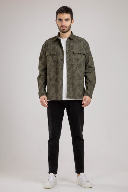 Ko'ylak uzoq qisma Terra Pro, erkaklar uchun, paxta xaki XXL AW21CA2N-19-10577