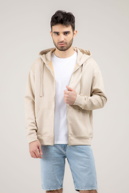 Sweatshirt qisqa uzunligi bej M SS22CA2N-2-14-11347