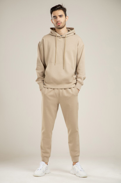 Hoodie qisqa uzunligi bej XXL SS21SP2S-2-9968