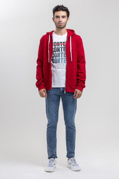 Sweatshirt qisqa uzunligi Dark qizil M AW20CA2N-2-13-8747