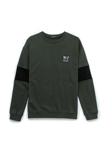 Sweatshirt qisqa uzunligi yashil L AW20CA2N-2-39-9131