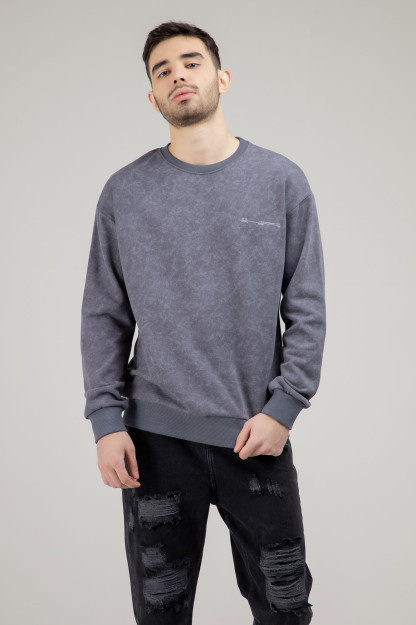 Sweatshirt qisqa uzunligi Grey L SS22CA2N-2-40-11015