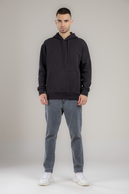 Sweatshirt qisqa uzunlik Terra Pro, erkaklar uchun, paxta qora L AW21CA2S-2-10196
