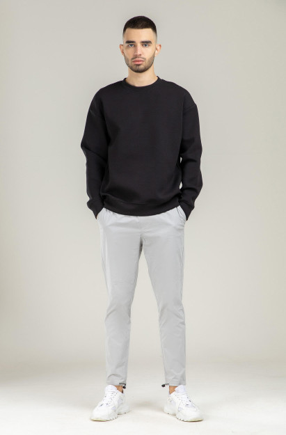 Sweatshirt qisqa uzunligi Terra Pro, erkaklar uchun, paxta qora M AW21CA2N-2-10402