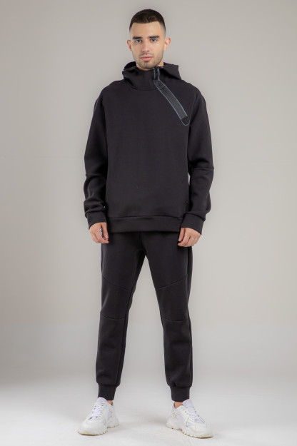 Sweatshirt qisqa uzunligi Terra Pro, erkaklar uchun, paxta qora XL AW21CA2S-2-10085