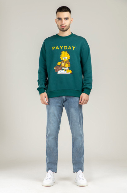 Sweatshirt qisqa uzunligi Terra Pro, erkaklar uchun, paxta yashil XXL AW21CA2N-2-10165