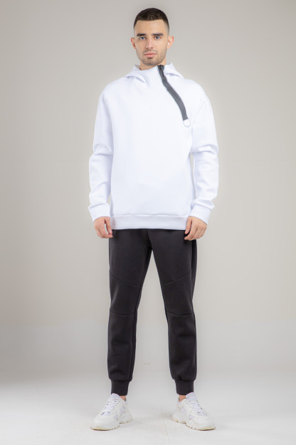 Sweatshirt qisqa uzunligi Terra Pro, erkaklar uchun, paxta oq M AW21CA2S-2-10085