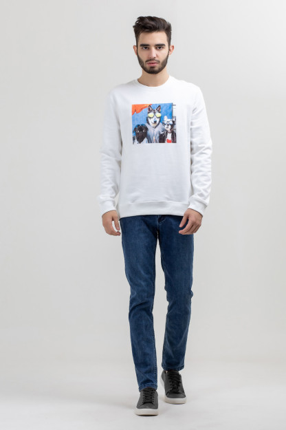 Sweatshirt qisqa uzunligi Terra Pro, erkaklar uchun, paxta oq XL AW20CA2N-2-1-8999