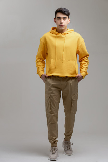 Sweatshirt qisqa uzunligi Terra Pro, erkaklar uchun, paxta sariq L SS21CA2N-2-15-9879