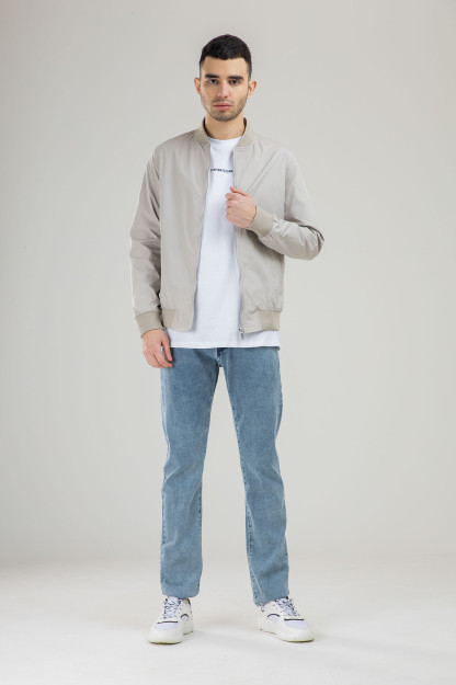 Windbreaker qisqa uzunligi bej XXL SS21CA1N-27-14-9419