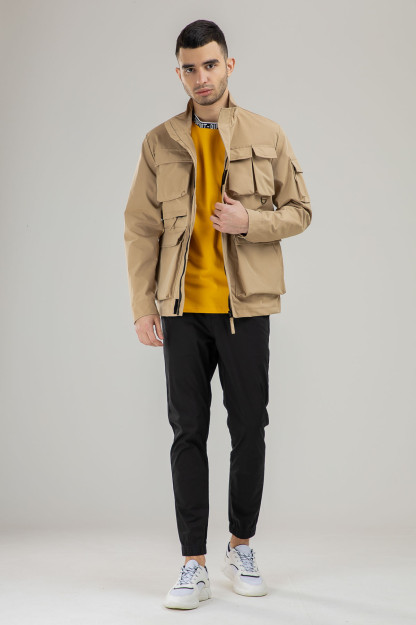 Windbreaker qisqa uzunligi bej XXL SS21CA1N-27-14-9798