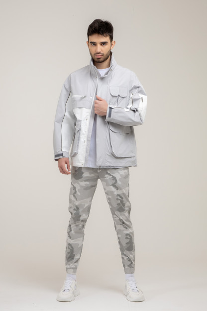 Ветровка короткая длина Grey L SS22CA1N-27-40-10964