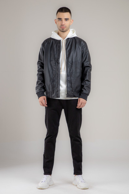Windbreaker qisqa uzunligi Terra Pro, erkaklar uchun, eko teri qora XXL AW21CA1N-27-10286