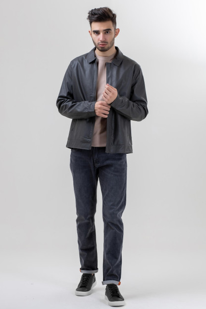 Windbreaker qisqa uzunligi Terra Pro, erkaklar uchun, eko teri Dark Grey S AW20CA1N-12-2-8761