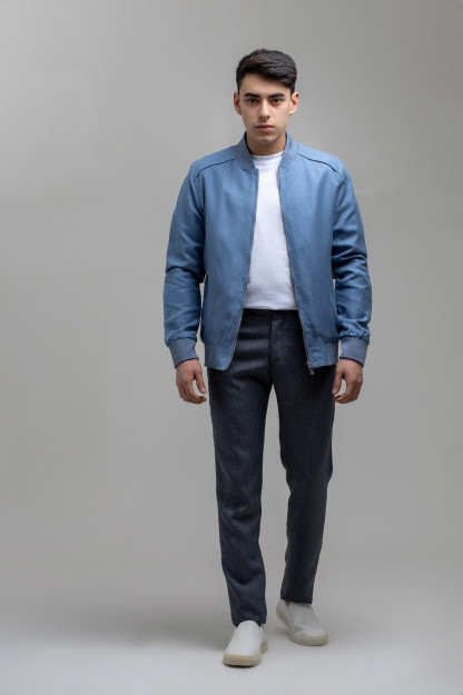 Windbreaker qisqa uzunligi Terra Pro, erkaklar uchun, zig'ir Blue M SS21CA1N-27-5-9497