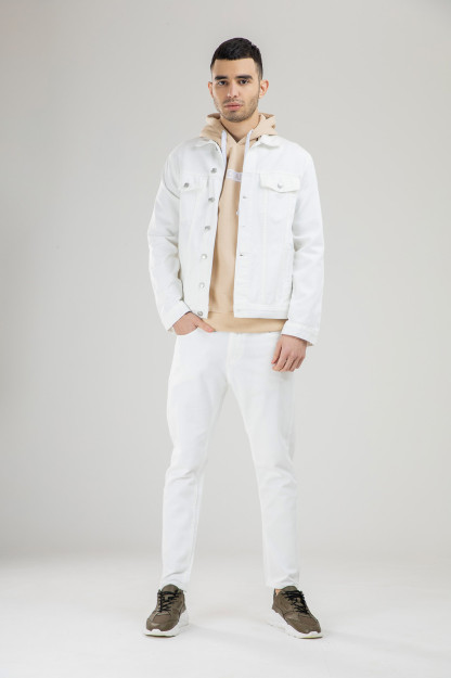 Windbreaker qisqa uzunligi oq L SS21DE1S-27-1-9509