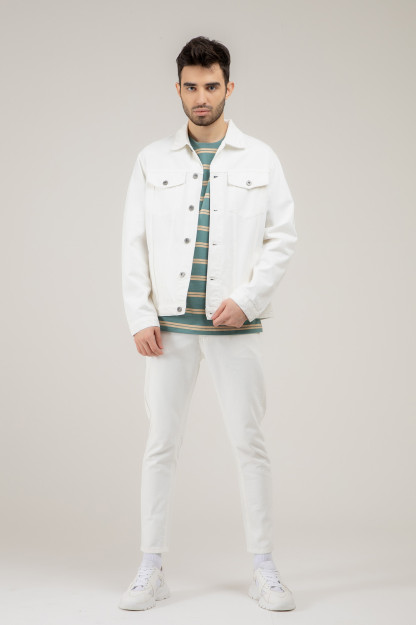 Windbreaker qisqa uzunligi oq XXL SS22DE1S-27-1-11282