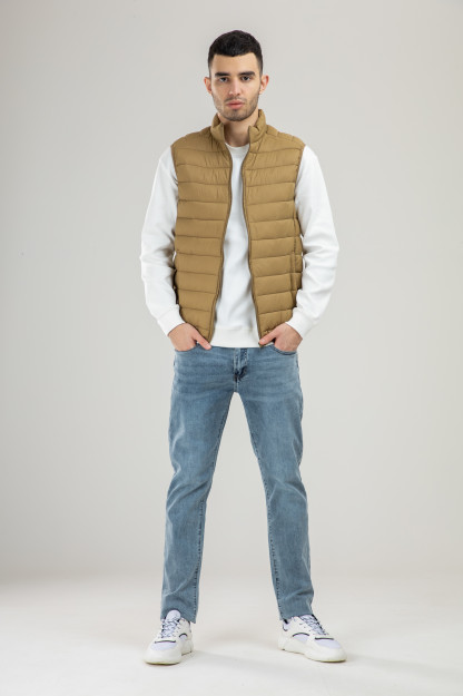 Жилетка короткая длина Beige S SS21CA1N-32-14-9795