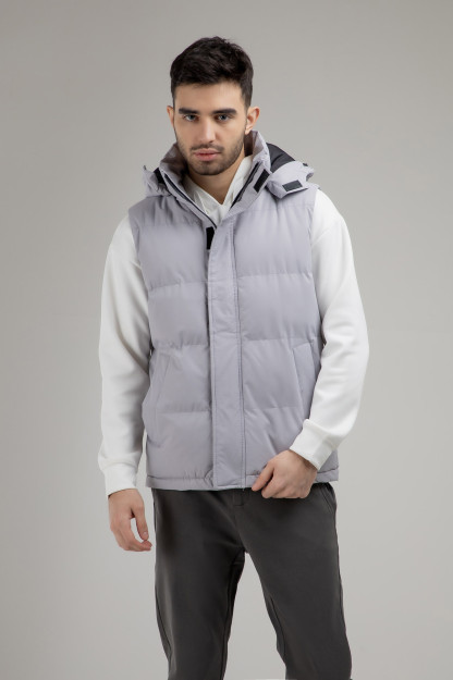 Yelek qisqa uzunligi kulrang S AW21CA1N-32-10689