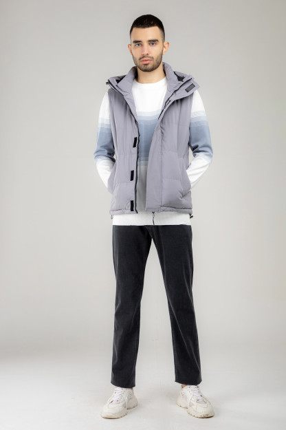 Yelek qisqa uzunlikdagi Terra Pro, erkaklar uchun, kulrang plash AW21CA1N-32-10201