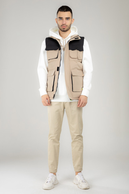 Жилетка Короткая Длина Terra Pro, для мужчин, полиэстер Beige S AW21CA1N-32-10177