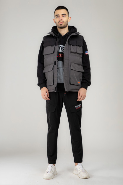 Vest qisqa uzunligi Terra Pro, erkaklar uchun, polyester Dark Grey M AW21CA1N-32-10177