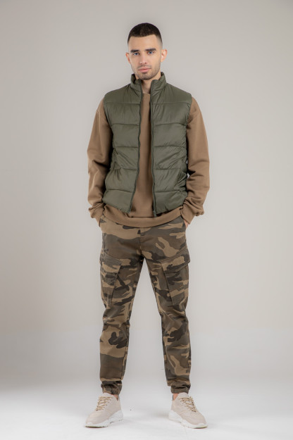 Vest qisqa uzunligi Terra Pro, erkaklar uchun, polyester Khaki L AW21CA1N-32-10103