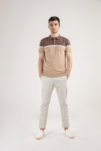Джемпер Короткий Рукав Terra Pro, для мужчин, мерсиризированный хлопок Beige XL SS21CA2N-29-14-9574