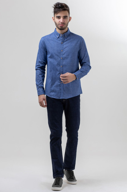 Рубашка Длинный Рукав Terra Pro, для мужчин, хлопок Navy M AW20CA2N-19-7-8784