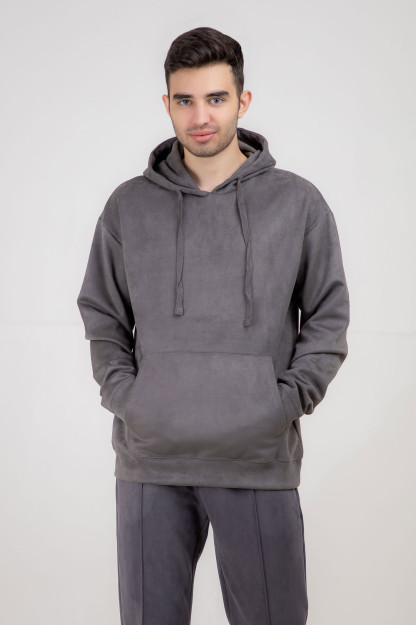 Hoodie qisqa uzunligi Dark Grey S  AW22CA2S-2-11819