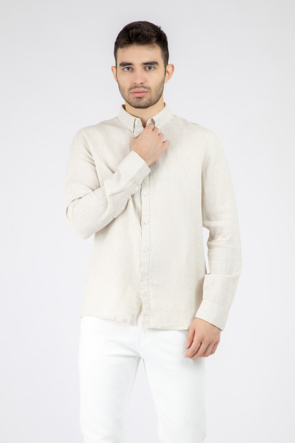 Beige m uzun yengli ko'ylak  SS22CA2N-19-14-11305