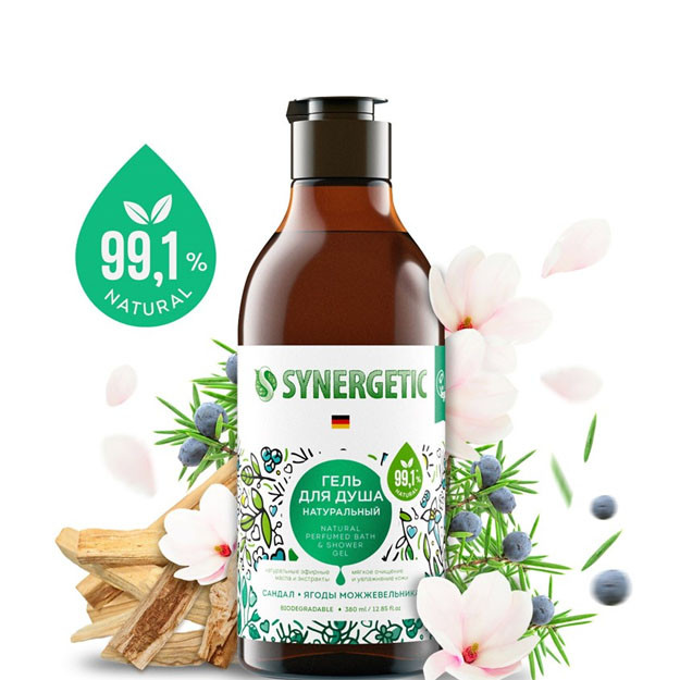 400003 Synergetic biologik parchalanadigan tabiiy dush jeli archa sandal daraxti va rezavorlar, 0,38 l  УТ-00006231