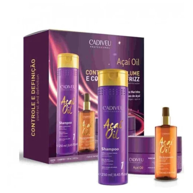 Acai Oil -KIT Home Care (Sh+Mas+Oleo 60 ml \Средство "Масло Асаи" для волос 60 мл УТ-00006619