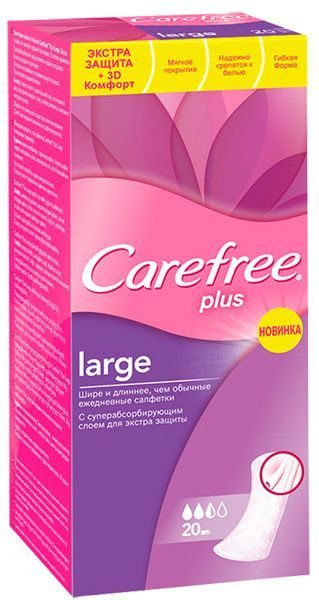 Carefree® katta plyus salfetkalari 20 dona  УТ-00001021
