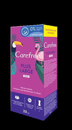 CAREFREE® plus Large Fresh Прокладки ежедневные с ароматом свежести 20 шт. УТ-00001024